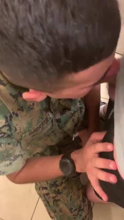 Gag on that dick soldier