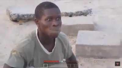 Guy eats a bunch of sand