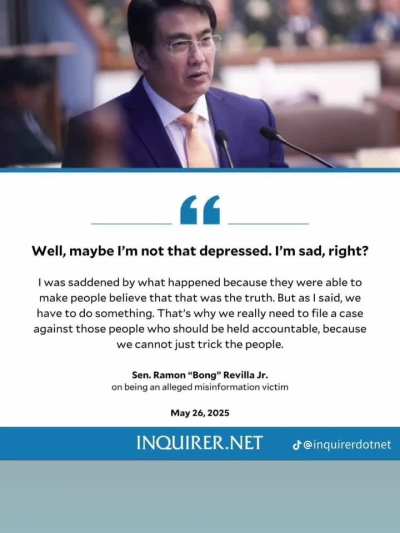 Budots Arc now officially ended, It's time for the SadBong Revilla Arc to start