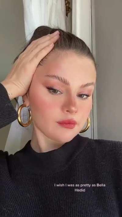 Her Bella Hadid impression