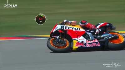 Marc Marquez' 64 degrees of lean angle at Turn 3 in FP4 (mentioned by u/SUNNYHFR)