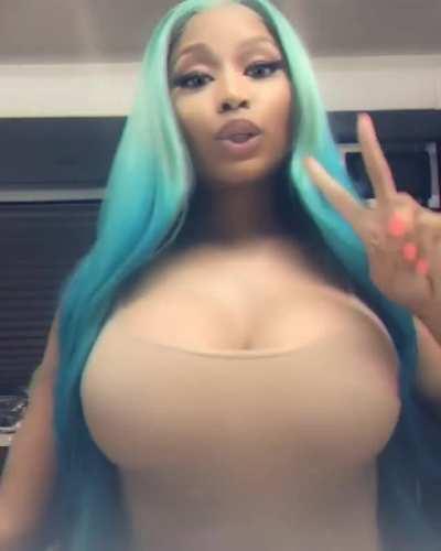 Nicki Minaj teasing us with her massive tits again
