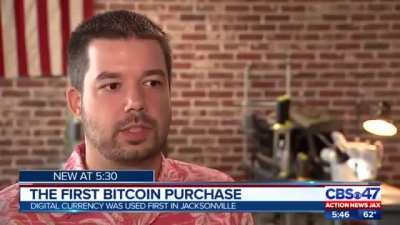 12 years ago Laszlo Hanyecz, the guy who also invented GPU mining and freely shared his invention with the Bitcoin community, bought 2 pizza pies and paid 10,000 bitcoin. This was the first commercial transaction on Bitcoin network ever recorded.