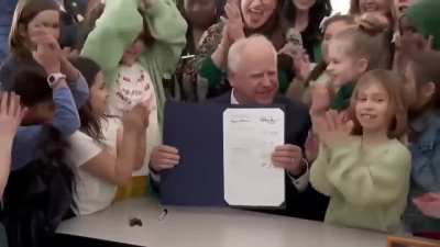 In March 2023, Minnesota Gov. Tim Walz signed a bill into law providing free breakfasts and lunches to all students, regardless of family income