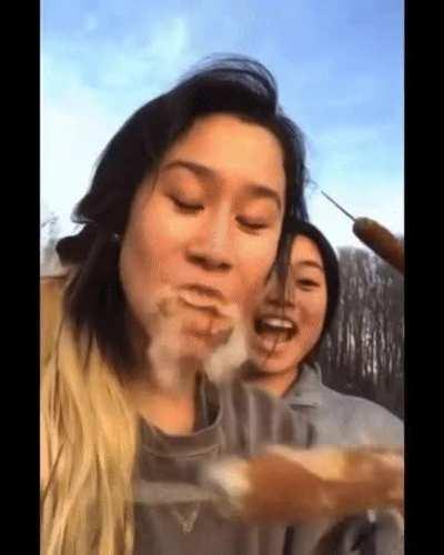 Eating a Forbidden corndog