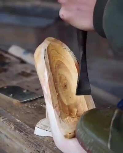 Wooden art shoes