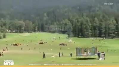 The moment gunmen opened fire on a quiet tourist destination in India