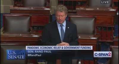 Senator Rand Paul “The more money we give the States the more they keep us in lockdowns. Every bailout dollar printed out and passed out to the Governors only allows these tin pot dictators to perpetuate the lockdowns.”