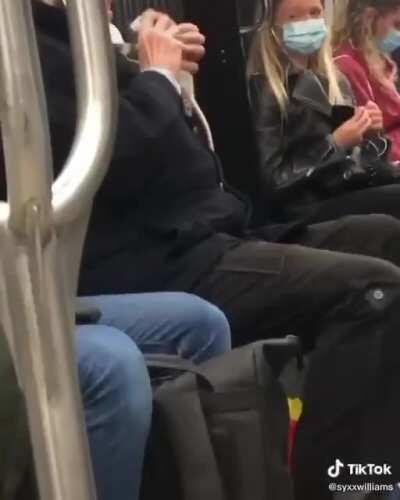 The only good reason to take off your mask on the subway