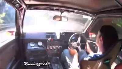 This dude drifting on a mountain pass