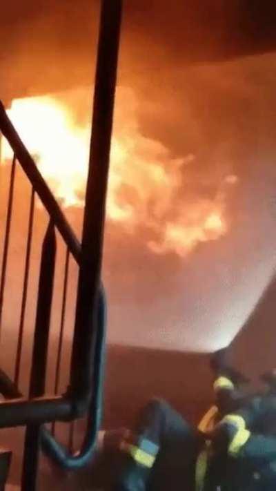 Staring down an inferno like that, badass.