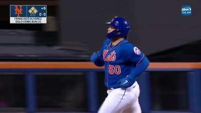 [Highlight] WSH@NYM: Francisco Alvarez's first major league hit is a long homer
