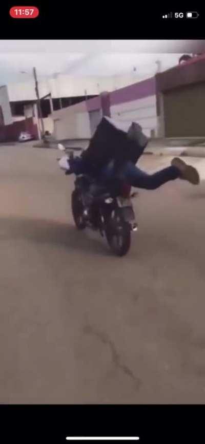 WCGW, doing tricks on a bike