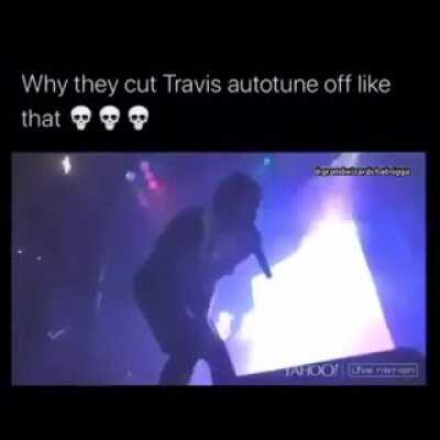Travis Scott dies inside as DJ cuts of Autotune (Sound on)