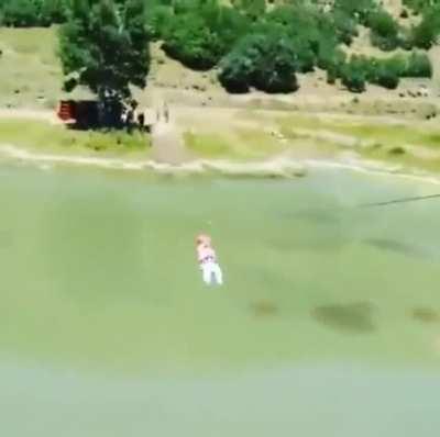HMFT after I slam head first into the pole at the end of the rope.