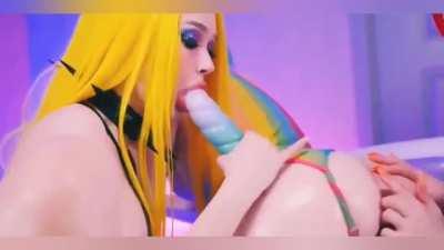 Hot Lesbian Pool Threesome