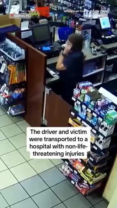 Florida man drives car into convenience store