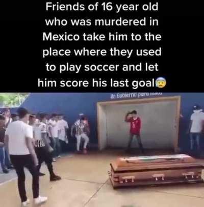 Wholesome friend group getting their friend that last W