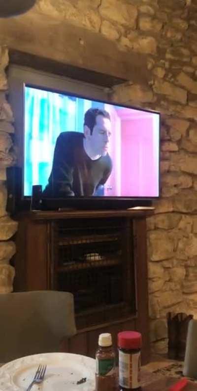 Watching a movie with the parents