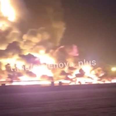 Oil transshipment point Kavkazskaya in Krasnodar Krai. The entire base exploded