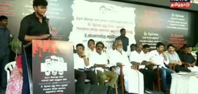 When he was invited to speak about NEET, he used this chance to speak about FEES in Colleges run by ruling & opposition party 