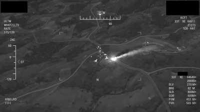 Footage of MEDEVAC called in after IED strike