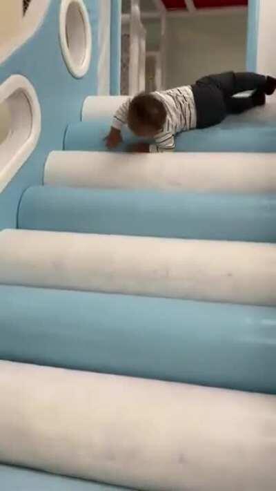 Falling with a smile