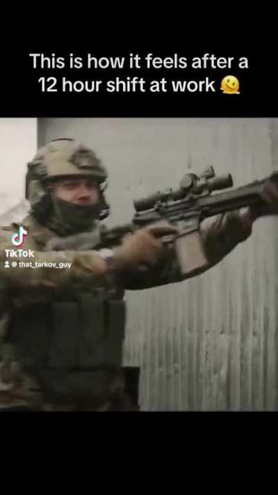 After working a 12 hour shift..