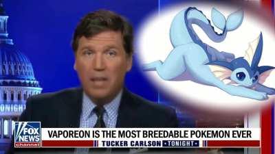 Tucker does a segment on Vaporeon
