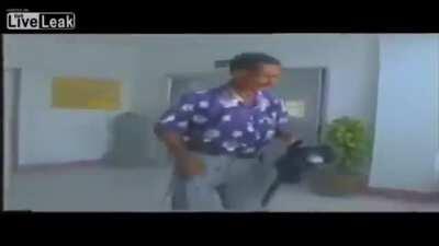 Man tries to defuse bomb and sets it off