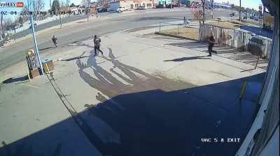 Never rob someone but if you do check both ways before crossing the street lol