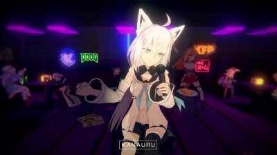 Coco rocks out during Fubuki's karaoke session