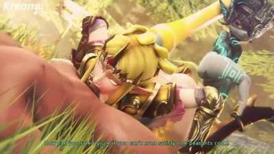 Princess Zelda deepthroat GIF (Kreamu)