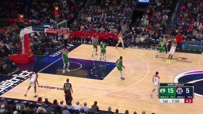 [Highlight] Jordan Poole tries to post up Jrue Holiday twice, loses the ball twice, and is forced to pass out to Kuzma who airballs a three