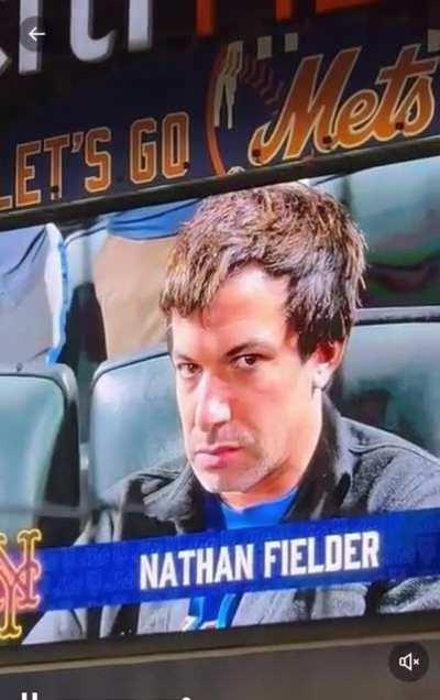 Nathan having a great time at the Mets game