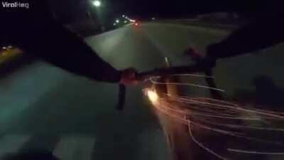 The proper way to “road rage” on a bicycle.