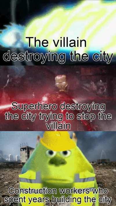 Well atleast he beat the villain