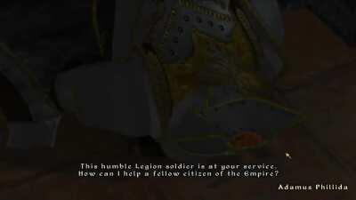 [TES IV: Oblivion] He's just doing his job i think