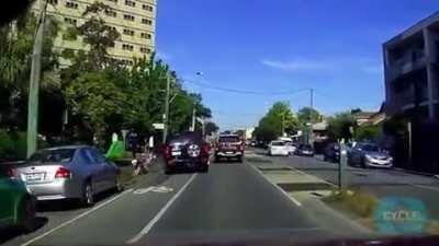 In bike culture, this is considered a dick move