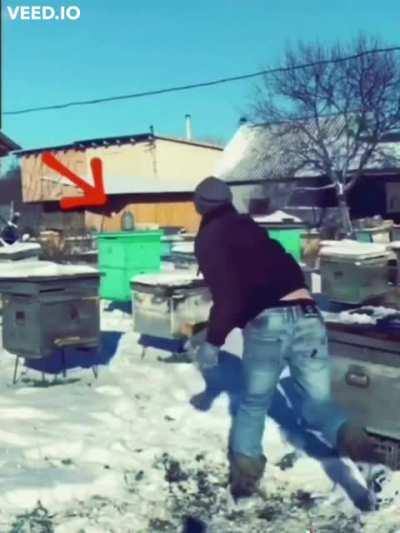 This guy got a bad aim.