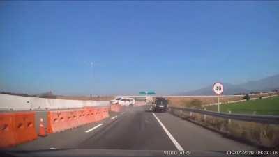 Poor driver was minding their own business when suddenly flip flip flip