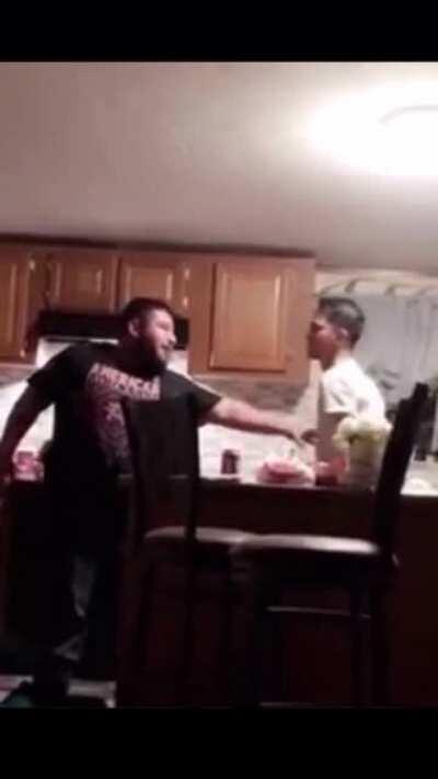 Never pick a slap fight with someone above your weight class