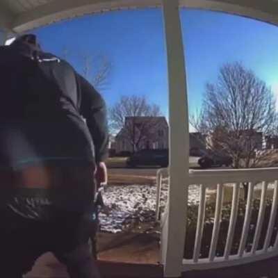 At least he put the packages down nicely