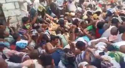 Kurnool district, Andhra Pradesh, thousands of people engaged in a local ritual of throwing cow dung on each other.