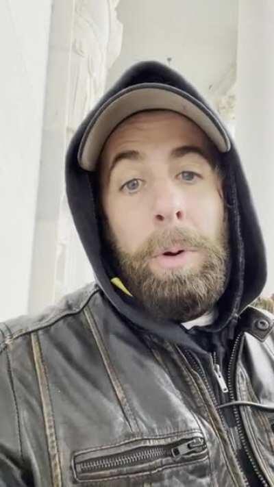 Guy says they are headed back into the Capitol & brags about 