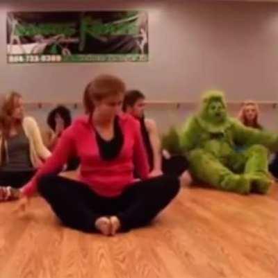 Yoga with the grinch