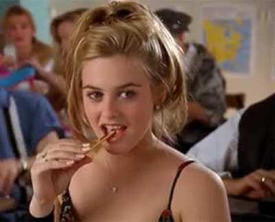 You notice one of your student’s not focusing on her exam... [Alicia Silverstone]