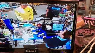 Guy loses it because gas pump won't work.