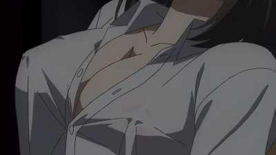 Her sensitive nipples were so hard it busted her titties out of her shirt