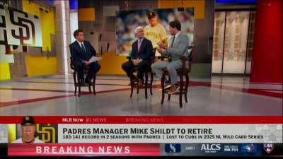 [MLBN] Jake Peavy and Steve Phillips react to Mike Shildt's retirement as Padres manager.